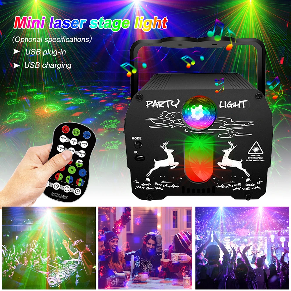 

90 Pattern Mini Laser Light Usb Projection Star Light Disco Stage Light Ktv Bar Atmosphere Light