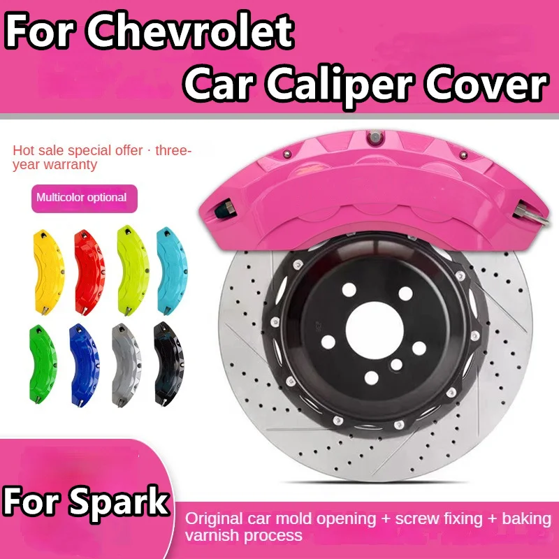 For Chevrolet Spark Brake Caliper Cover Aluminum Alloy Front Rear Wheel Modification Kit Fit 1.0L SE SX MT AT 2011