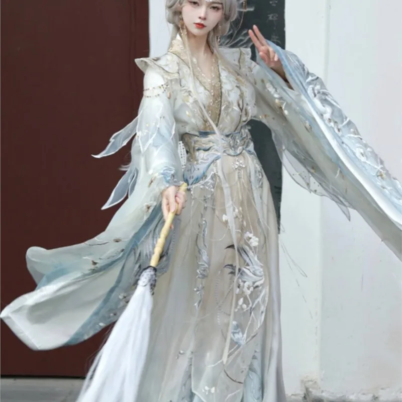 

Women's Han Chinese Clothing Wei and Style Machine Embroidery Super Fairy New Female Suit