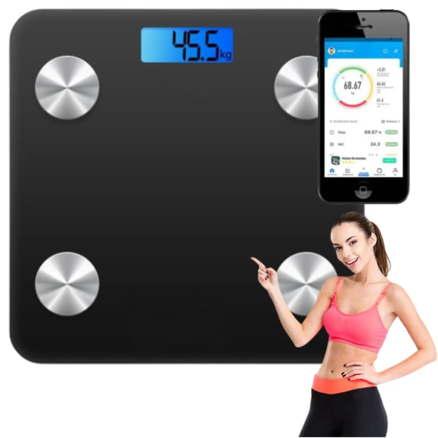 Bluetooth Bioimpedancy Body Residential Digital Scale