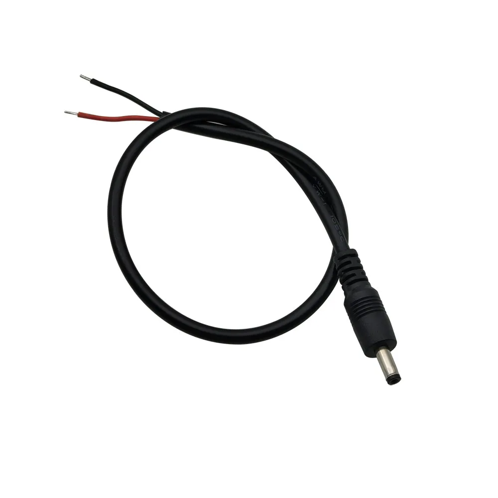 5Pcs/lot 3.5mm X 1.35mm DC Power Male Plug Charging Extension Cable Connector 2Pin Wire DC Plug for CCTV Camera LED Strip Light