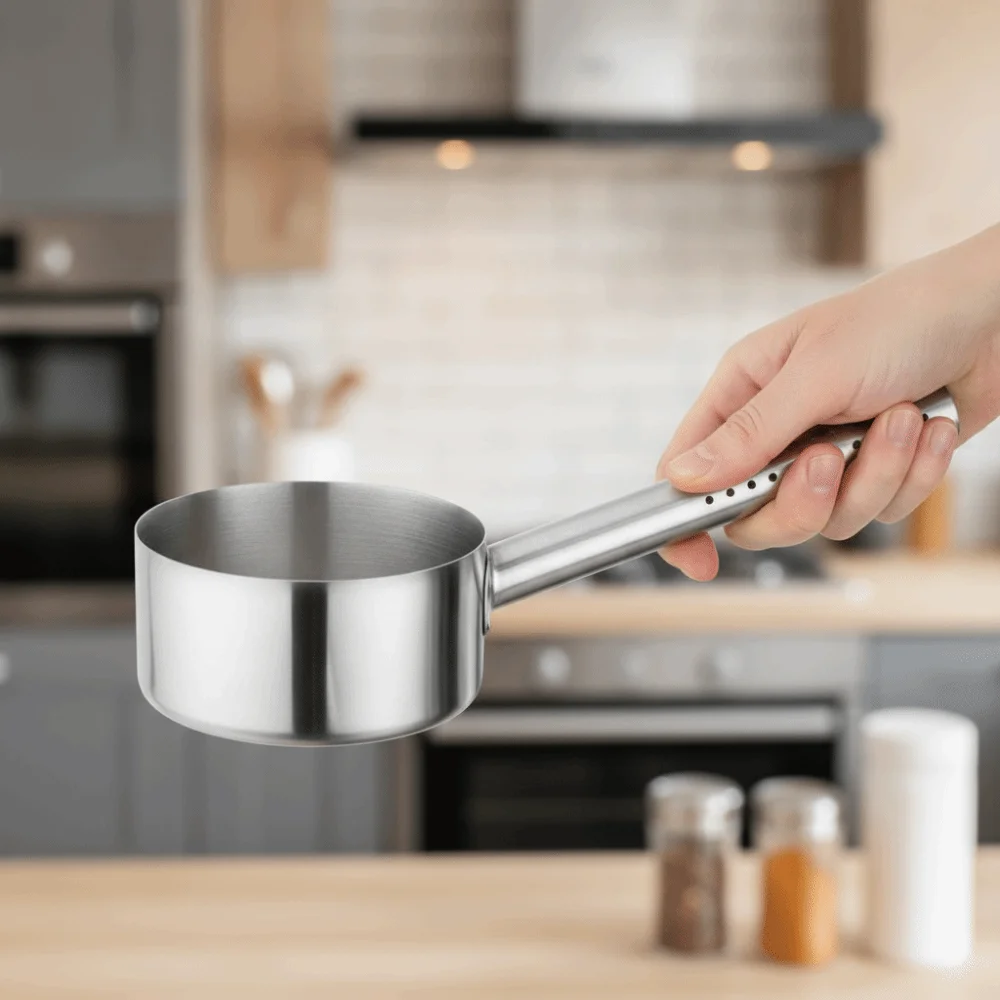 Long Handle Stainless Steel Water Ladle Anti-slip Granule Design Thickened Kitchen Water Scoop Rust-proof Large Capacity