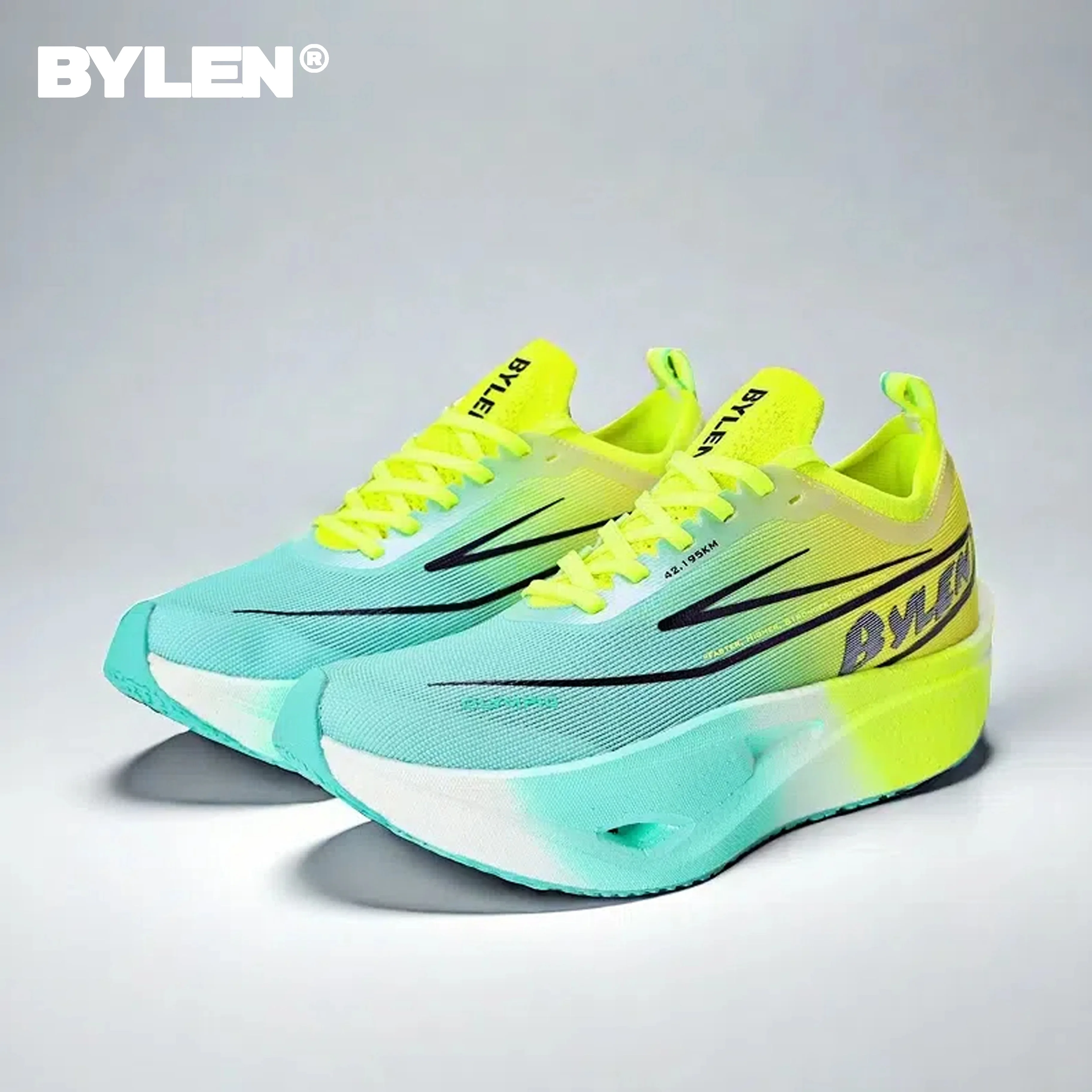 

BYLEN Running Shoes Professional Marathon PB Full Palm Carbon Plate Sport Shoe Cushioning Shock Absorption Sneakers