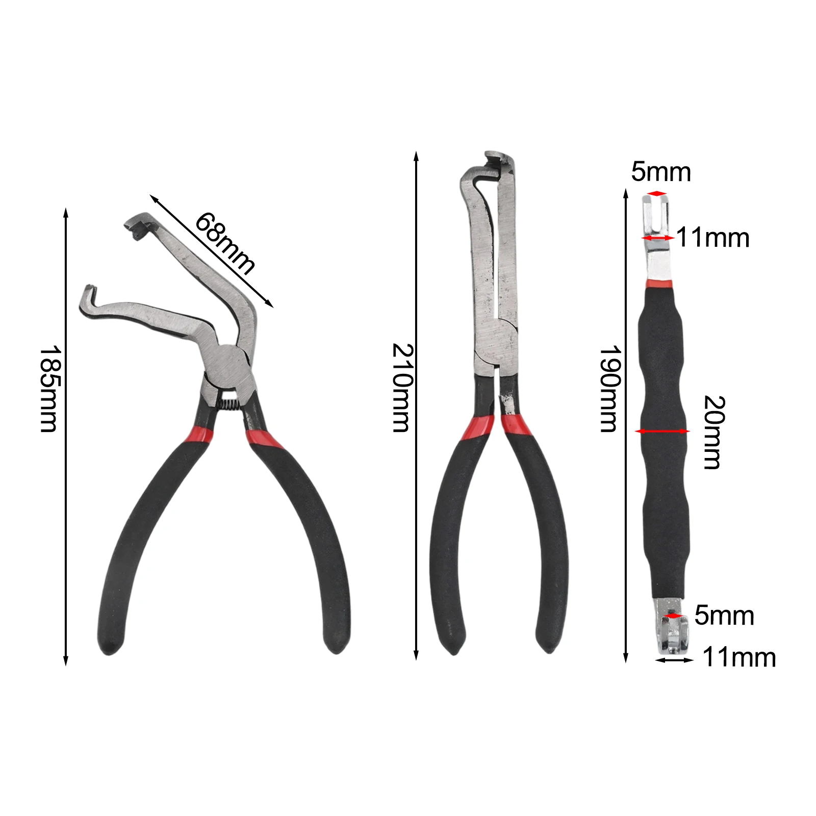 

3PC Electrical Disconnect Pliers 60 Degree Electrical Connector Separator Wiring Automotive Accessories