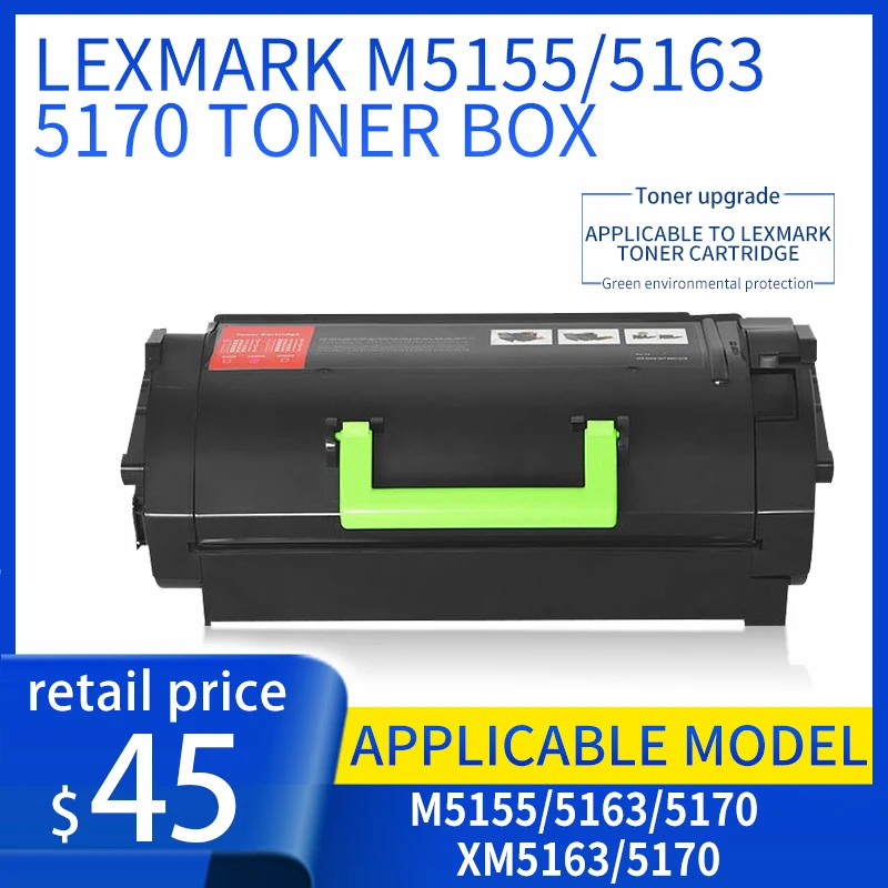 For Toner Cartridge for Lexmark 24B6015  Lexmark M5155/5163/5170  XM5163/5170