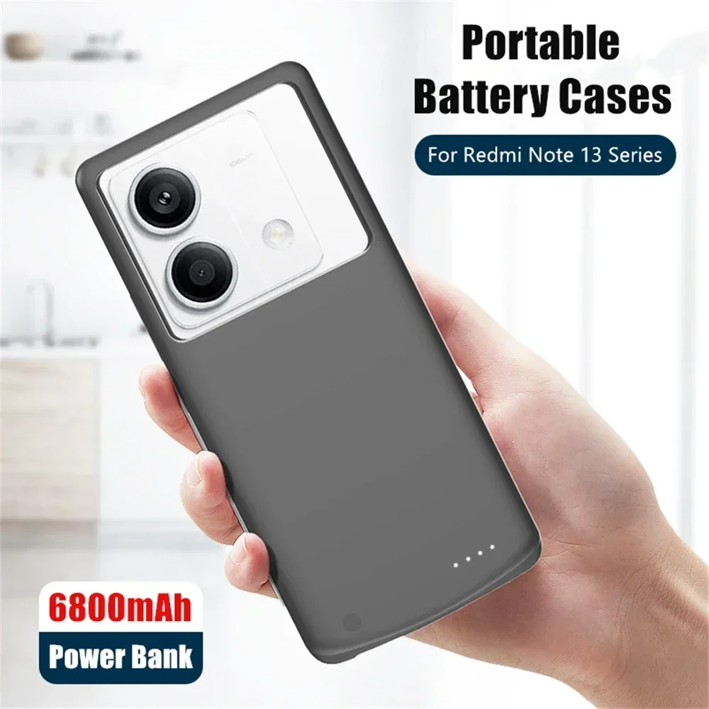 Sarung pelindung baterai eksternal 10000mAh untuk Xiaomi Redmi Note 13 Pro Note 13 Pro + Note13 5G