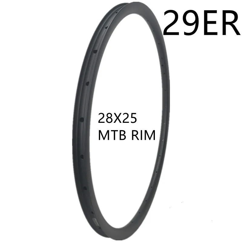 

28x25mm Super Light Carbon Bicycle Rim 25mm Depth Asymmetric 28H 32H 36Holes MTB Wheel Rim