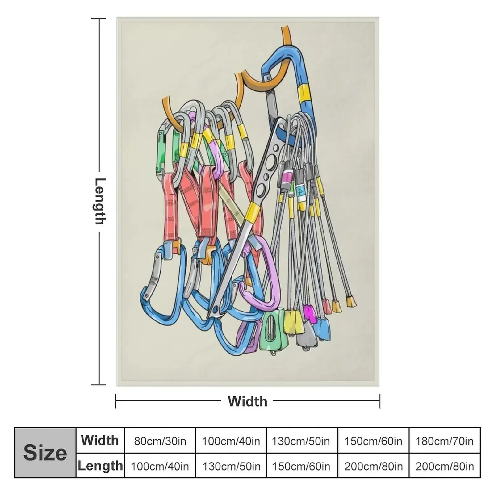 Rack of rock climbing gear Throw Blanket Shaggy Softest Beautifuls blankets and throws Luxury Brand Furrys Blankets