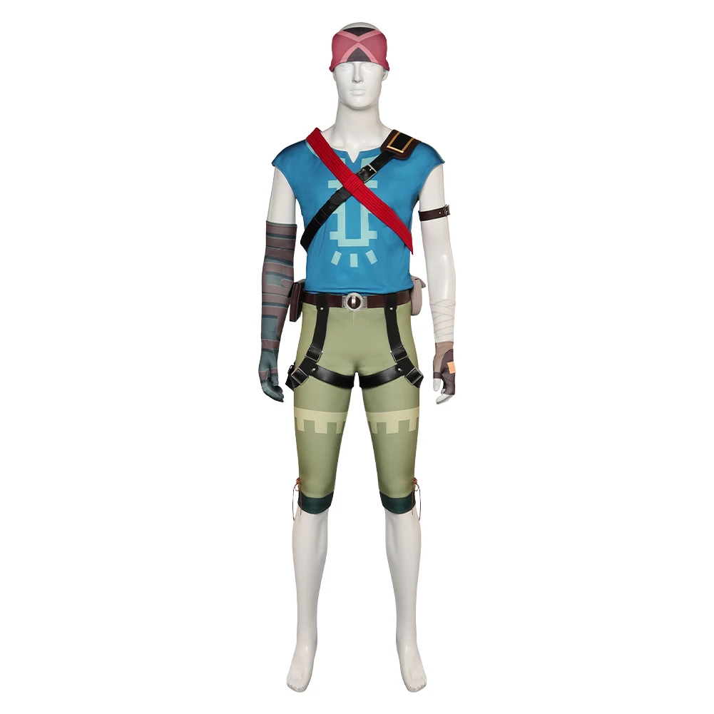 Link Cosplay Costume Game Tears Kingdom Fantasia Adult Men Vest Shorts Headband Wig Outfits Halloween Carnival Disguise Suit