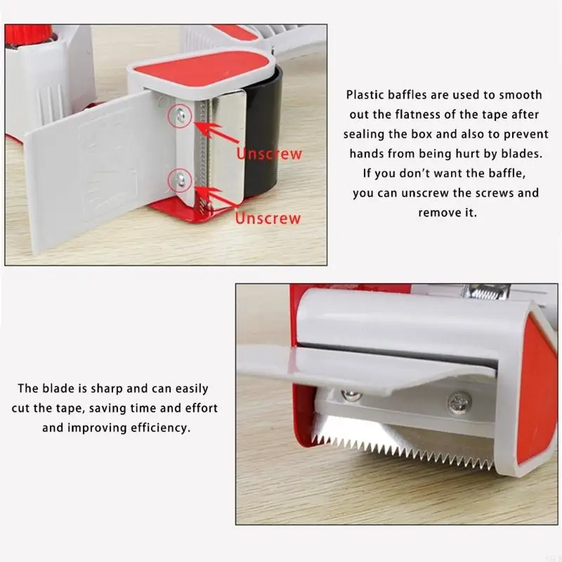 Y5LB Packaging Sealing Cutter Hand-Held Packing Tape Dispenser Wide Tape Dispenser School Ofice Supply for Gift Wrapping