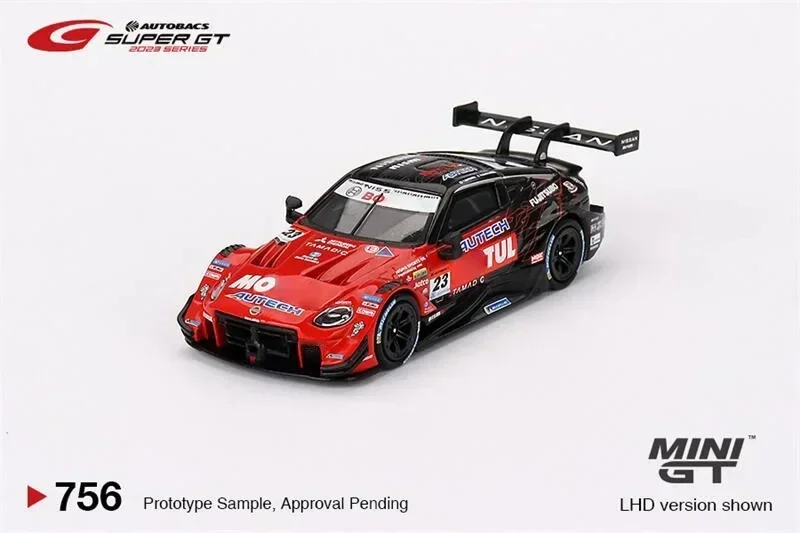 

Blister Package MINI GT 1/64 AUTECH Z GT500 #23 NISMO 2023 Racing 756 Simulation Alloy Model Cars
