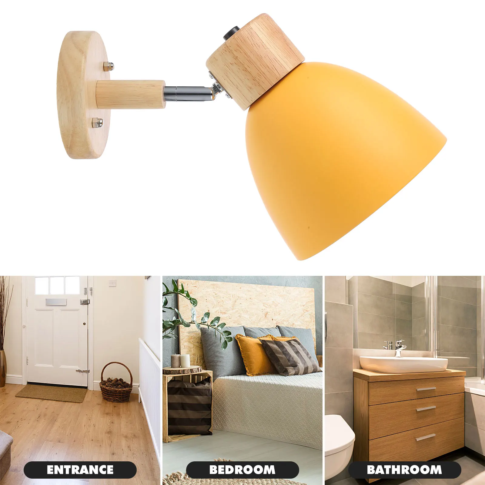 

Nordic Wall Lamp Modern Bedroom Reading Light Living Room Corridor Bathroom Mirror LED Decorative Energy Saving Replaceable Bulb