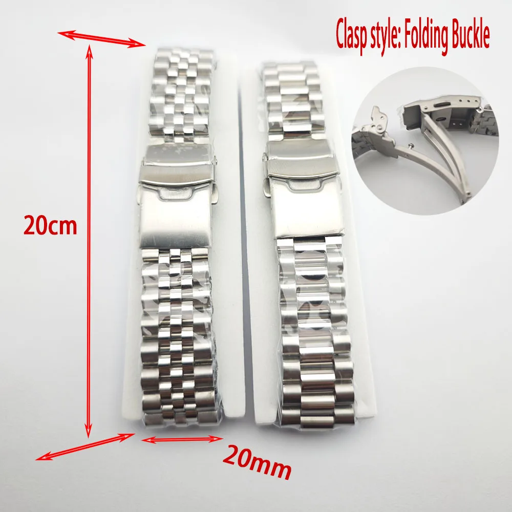 Men's watch strap diameter 20mm mouth width stainless steel case diameter 20mm mouthpiece accessories