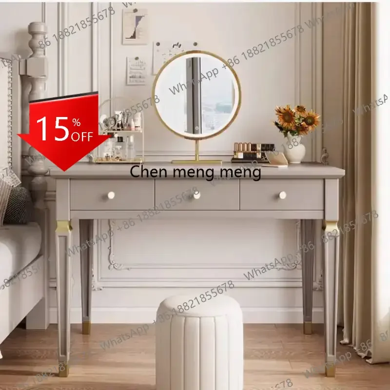 

Q181 Salon Nordic Modern Dressing Table Luxury Queen Bedroom Vanity Table Room Women Elegant Salon Schminktisch Trendy Furniture