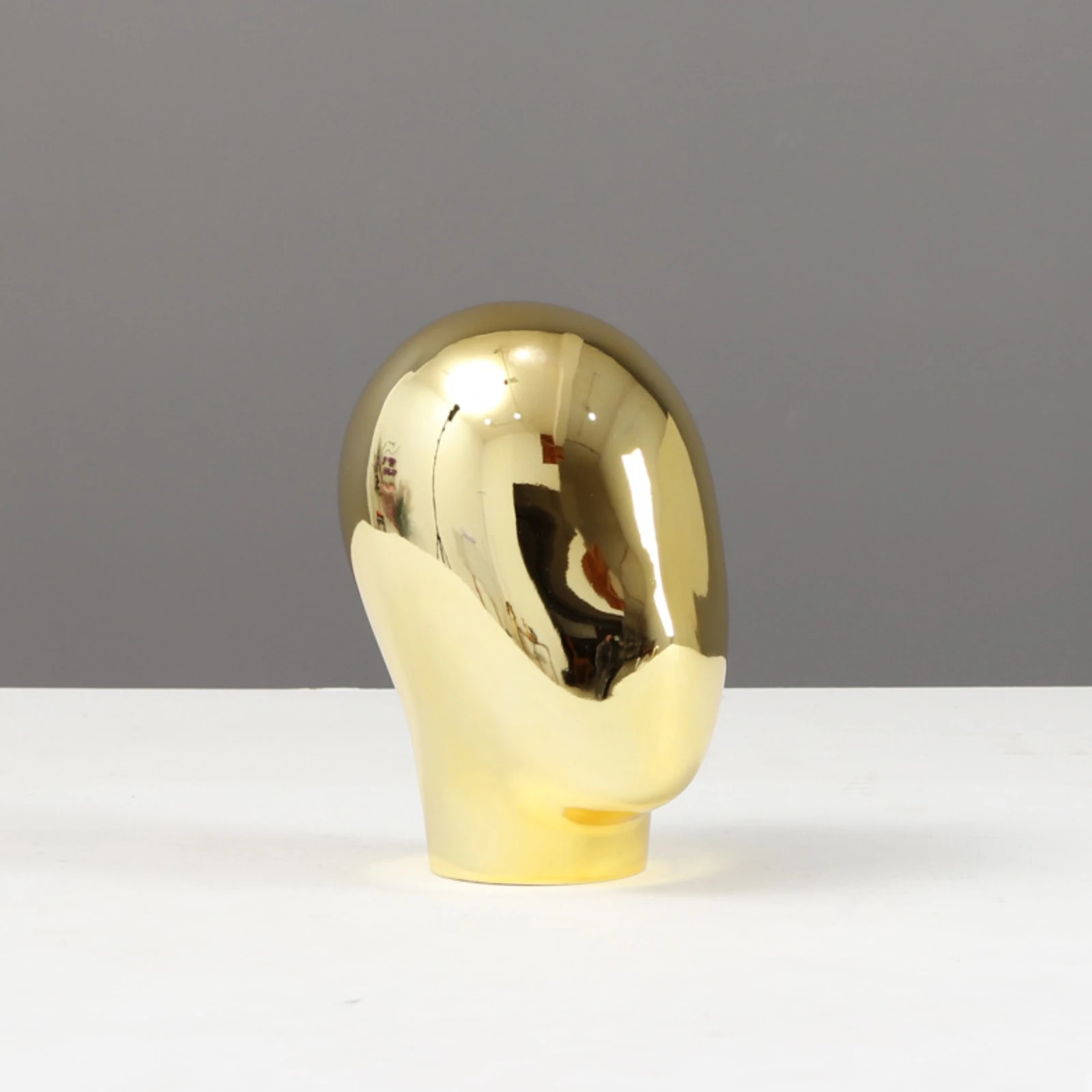 Mannequin Head Electroplated Display Head Metal-Plated Glossy for Retailers, Shop Window, Boutique view 6