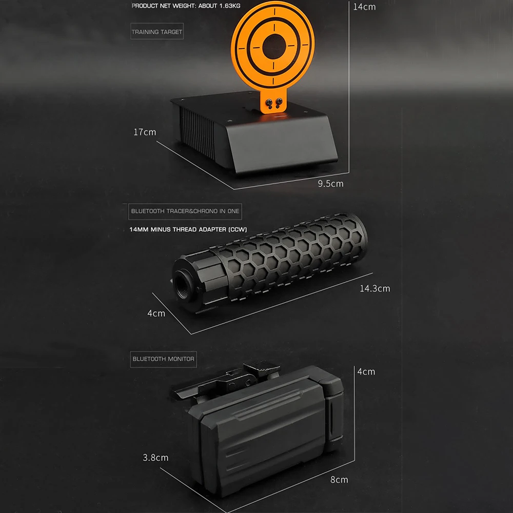 Tactical shooting training target set Wireless Airsoft Paintball  Bluetooth synchronized target practice Synchronized data flash