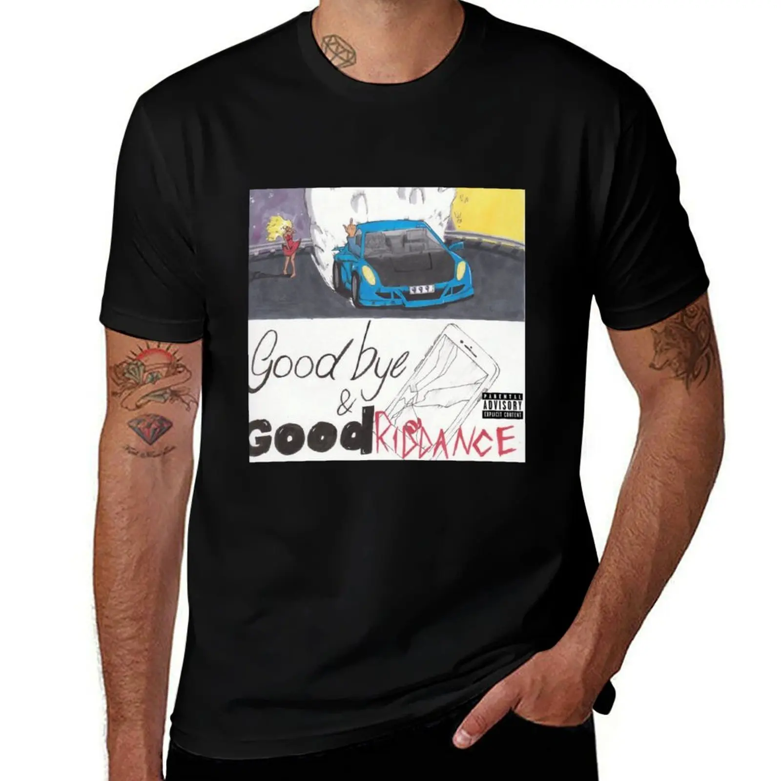 وداعا وجيد ريدانس تي شيرت قطن تي شيرت رجل 100% رجالي تي شيرت قطن 100% أنيمي تي شيرت للرجل تي شيرت #4