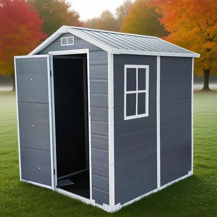 Cobertizo múltiple impermeable para jardín al aire libre, cobertizo de almacenamiento de herramientas de jardín de madera para herramientas