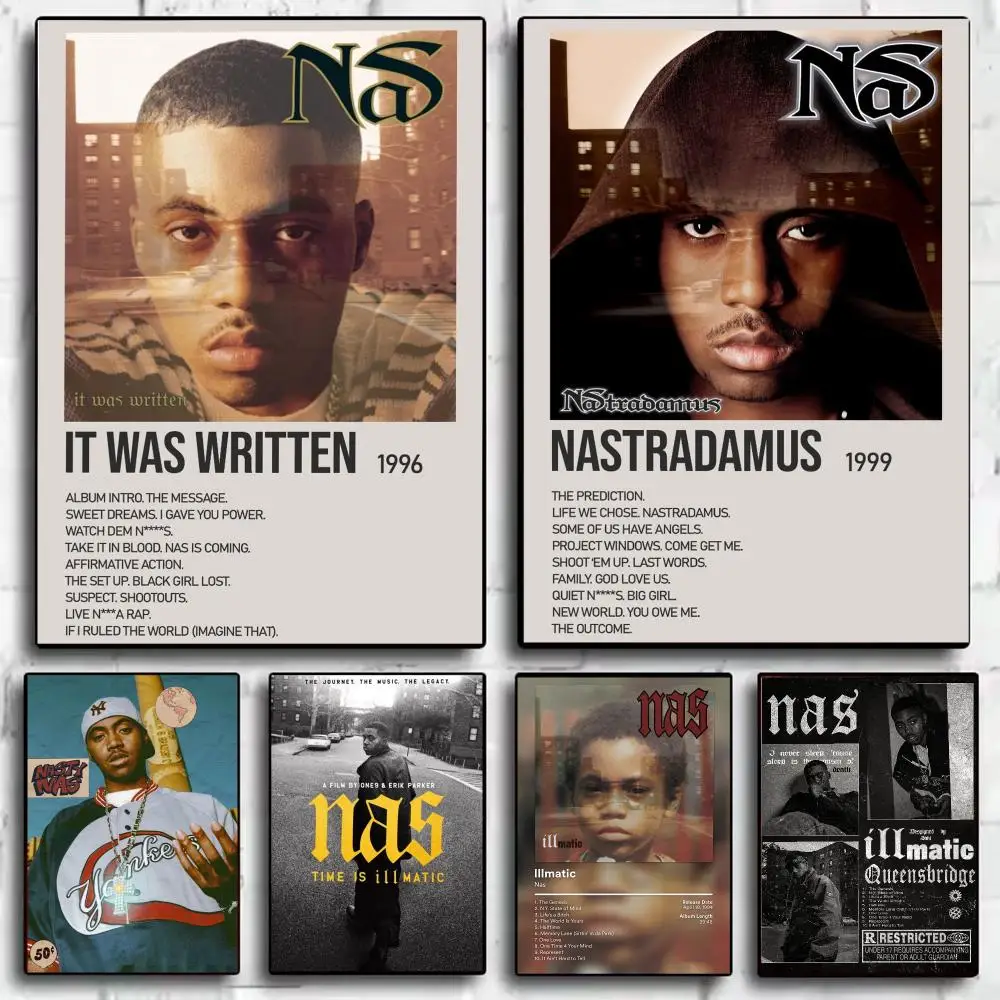 Rapper N-Nas Poster Modern  Wall Art Aesthetic Minimalist Bedroom Decor Cafe Home Gift