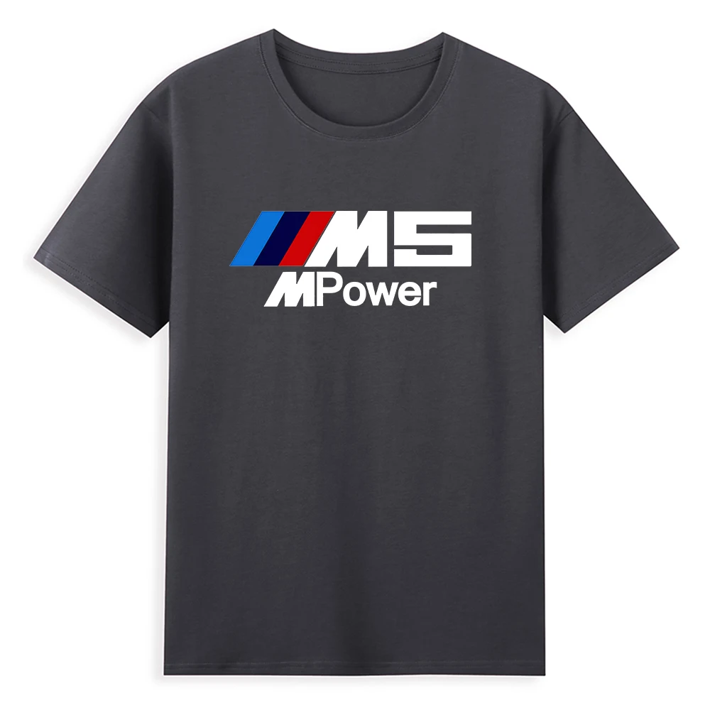 Car T Shirt Men Designer Brand Top Mpower M5 Summer New Locomotive Pattern Luxury Men Clothing