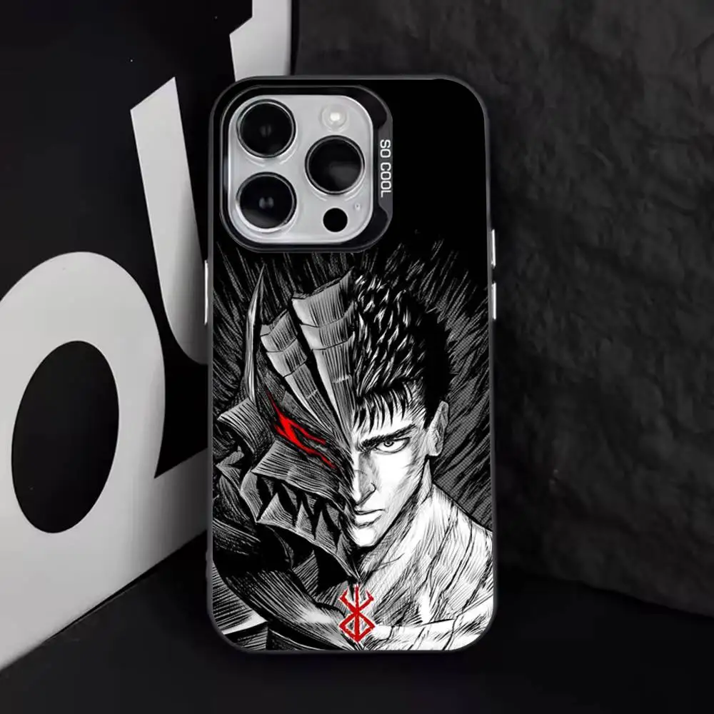 Чехол для телефона с изображением аниме B-Berserk GutS для iPhone 17,16,15,14,13,12,11,Pro,Max,Plus,E,Air,Mini Black, чехол из ТПУ