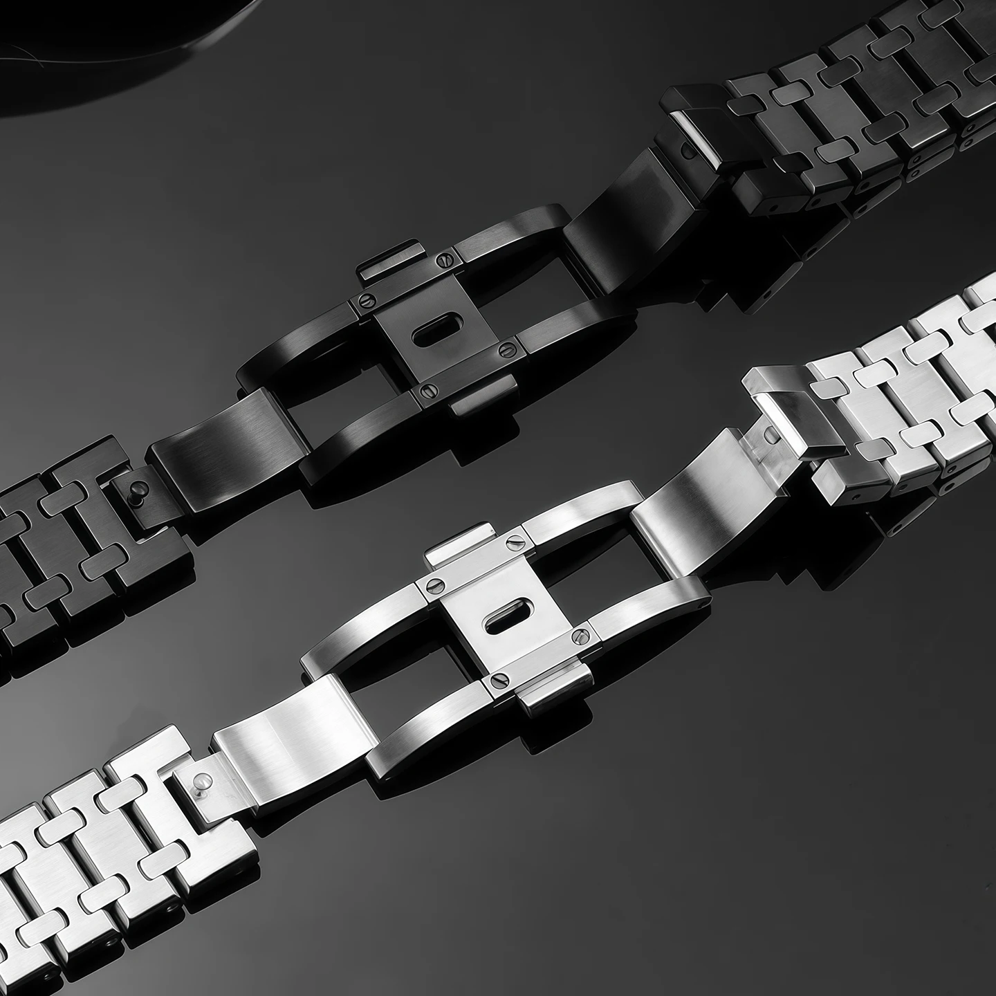 GA2100 Modified strap For Casio G-shock Ga-2100 Ga2110 Ga-b2100 series Silver black Metal solid stainless steel watchband men