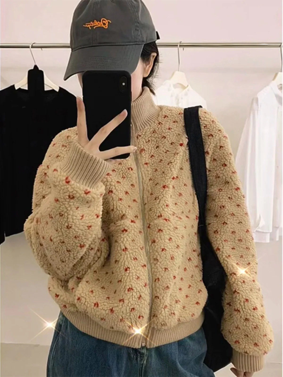 เสื้อขนแกะคอสูงสไตล์เกาหลีสำหรับผู้หญิง ฤดูหนาว รุ่นใหม่ อเนกประสงค์ อุ่น นุ่มฟู ทันสมัย เหมาะสำหรับใส่ไปทำงาน