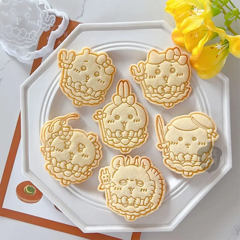 Chiikawa Usagi Hachiware Magic Girl Series Cookie Mold Household Handmade Kawaii DIY Biscuit Shaping Mould for Clay Craft Baking