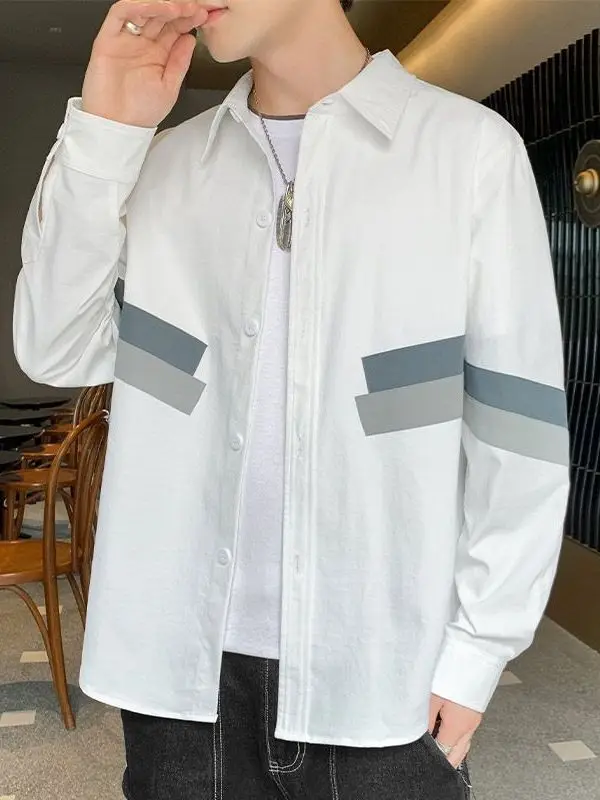 

Новая модная удлиненная повседневная свободная мужская куртка в гонконгском стиле для весны и осени, универсальный молодежный топ, рабочая одежда, пальто