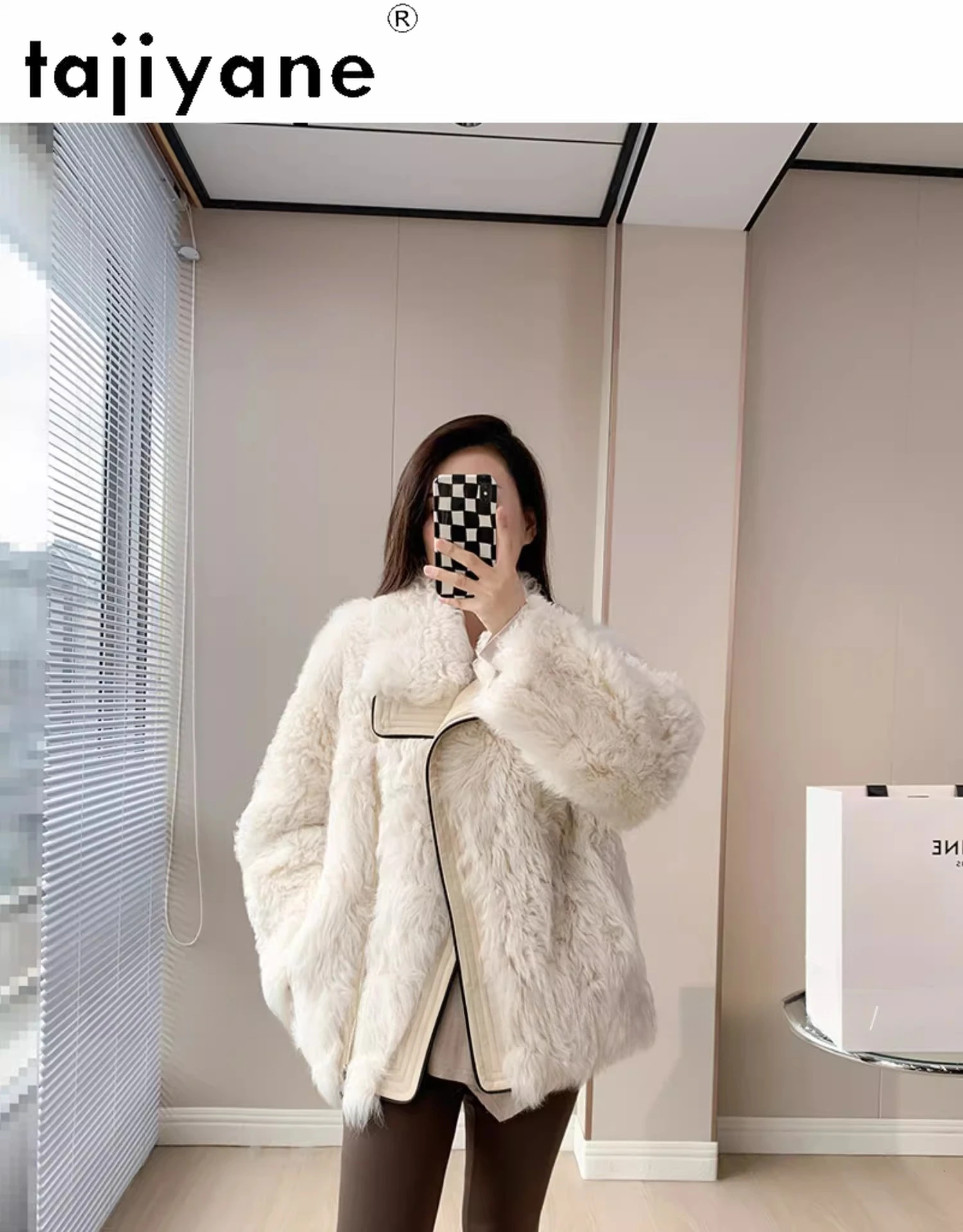 TAJIYANE 100 % Echte Toskana Wolle Schaffell Pelzmantel Frau Hohe Qualität Outer Warme Jacke 2025 Winter Frauen Kleidung fourrure