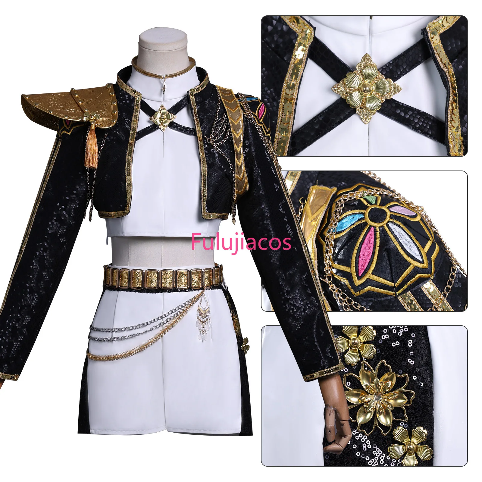 

Fulujiacos Rumi Zoey Mira Cosplay KPop Demon Hunters Cosplay Costume Wig Women Suit Halloween Party Role Playing Outfit