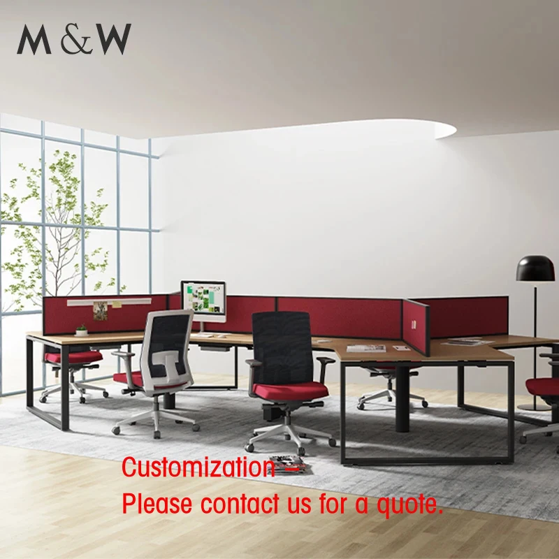custom.&New Product Frame Foshan Office Factory 6 Person Workstation Office Desk