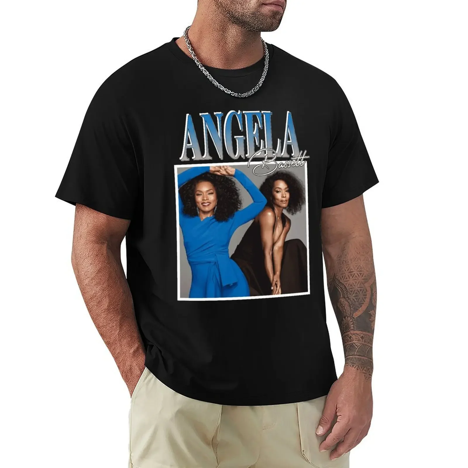 Angela Basset T-Shirt summer top anime figures summer clothes sublime mens clothes