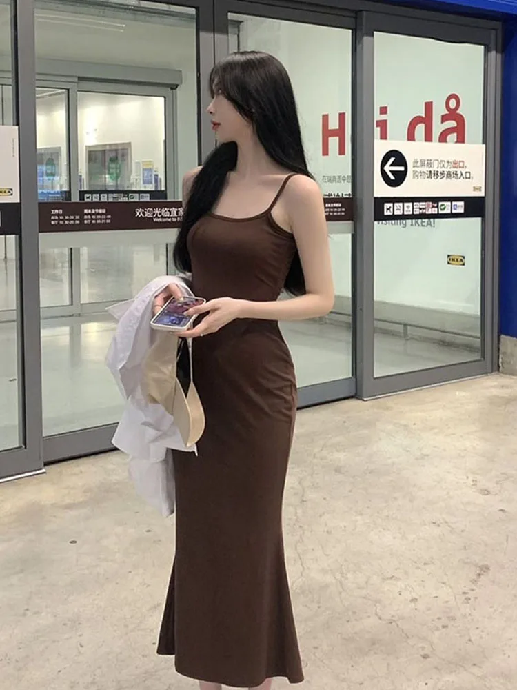 

Autumn Sleeveless Dress Women Sexy Sheath Hotsweet Korean Style Fashion All-match New Arrival Popular Chic