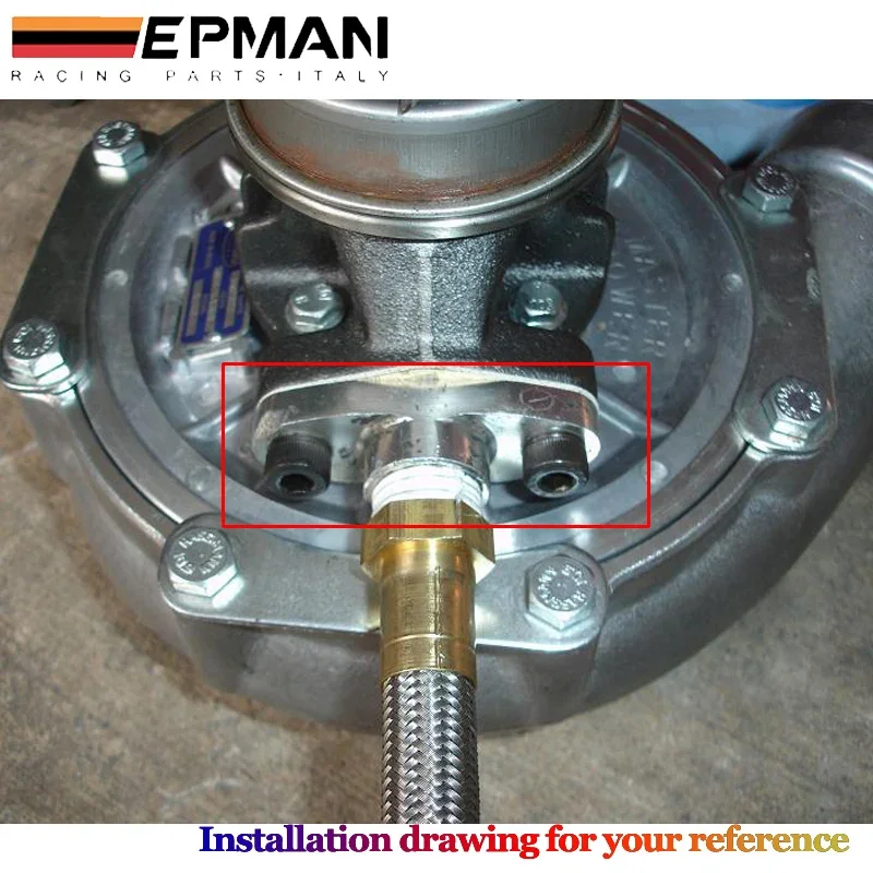 Pteanecay 3X AN10 Turbo Oil Return Drain Flange Adapter Kit