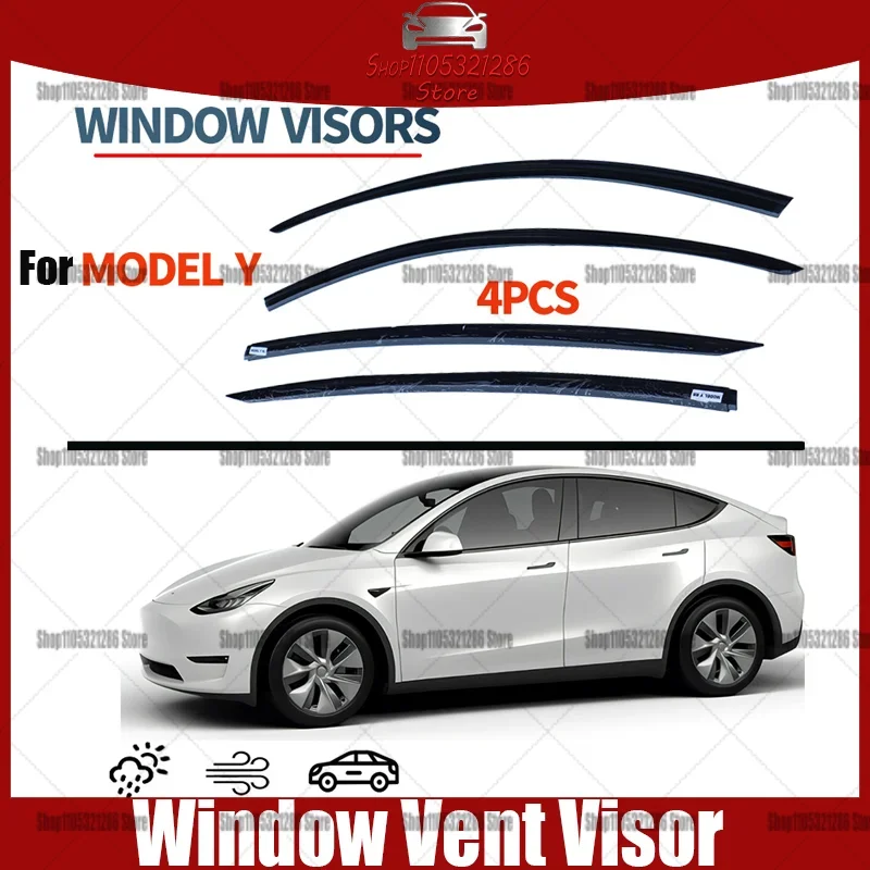 

For Tesla Model Y car window rainproof or sun visor window sun visor rainproof and sun visor thickened window rain eyebrow