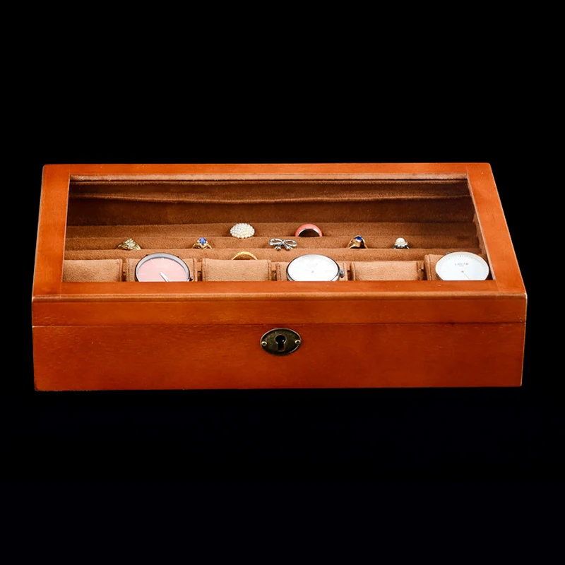 Watch Jewelry Box Organizer For Men 6 Slot Watch Case Display And Storage Watch Wood Jewelry Box For Friend Birthday Gifts