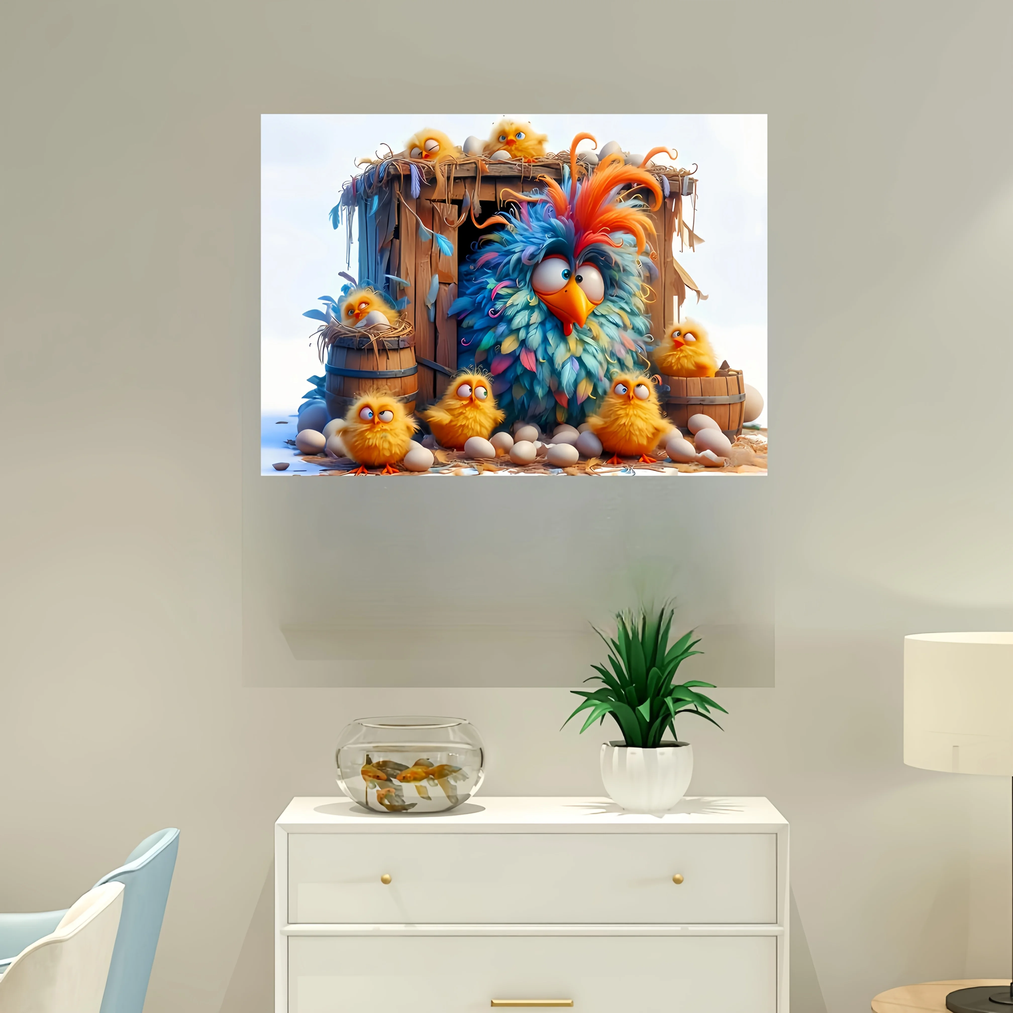 1000 stuks kleurrijke kippuzzel - levendige gemengde kleuren, uitdagend doe-het-zelf intellectueel spel voor volwassenen, familieplezier interactief P