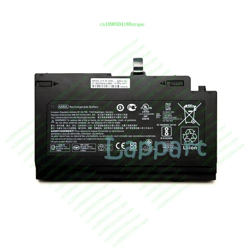 

New Genuine AA06XL Battery for HP ZBook 17 G4 852527 -221 852711 -850 HSTNN-DB7L"% Test"