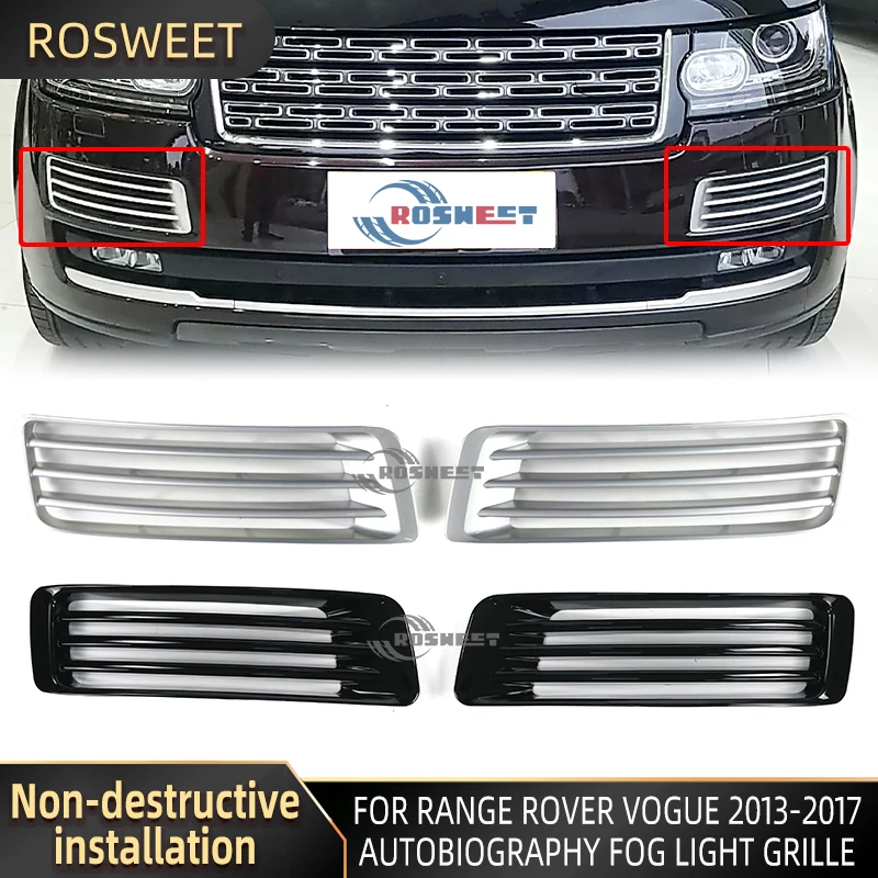 High Quality ABS For 2013-2017 L405 Range Rover Vogue Upgrade Genesis Fog Light Grille