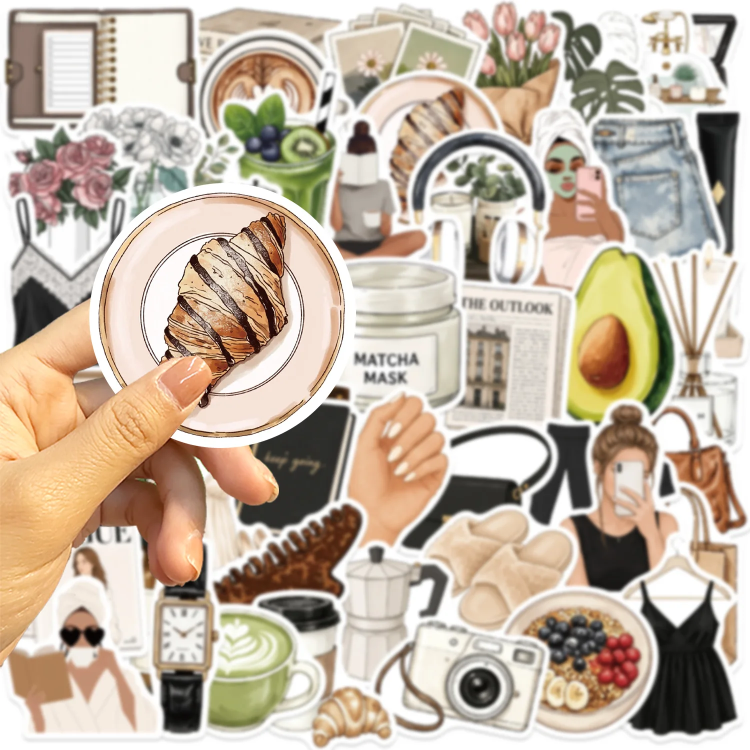 10/30/50PCS Clean Girls Graffiti Stickers INS Style Cartoon Decal DIY Luggage Phone Guitar Scrapbook Waterproof Sticker