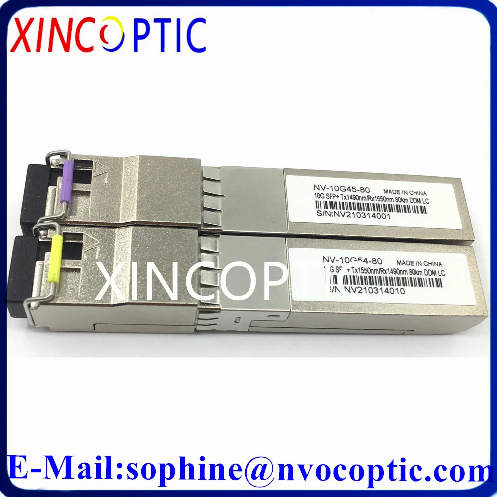 SFP+ 10G BIDI 80KM LC DDM,10G,SM,BIDI,1490/1550nm,80KM ,SFP+-ER Module Single Mode Simplex One LC Connector Transceiver