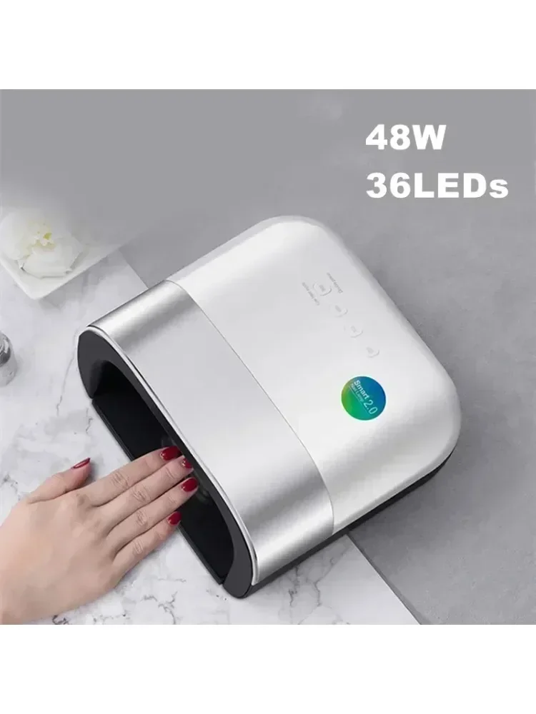 48W Smart UV LED-lamp Nageldroger 36PCS LED's Gellak Intelligente autosensor Nageldrogers met één hand Sneldrogende nagelapparatuur - afbeelding 2