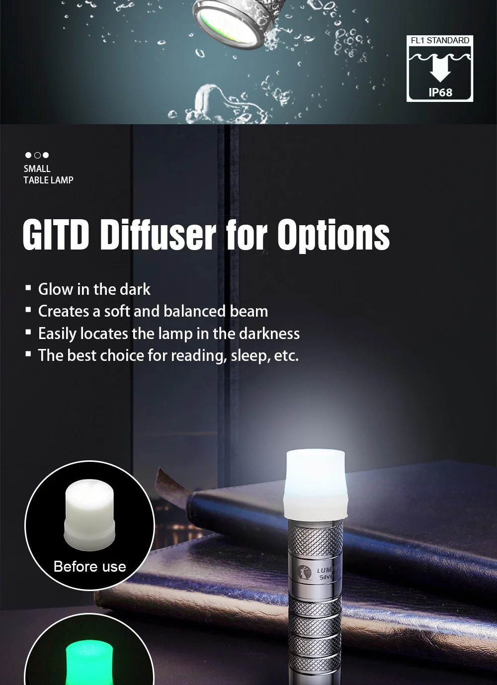 14500 Mini-Taschenlampe mit Magnetischem Ende 760 Lumen Schlüsselanhänger-Taschenlampe Lumintop Fox 5 Modi mit Speicherfunktion – Detail 9
