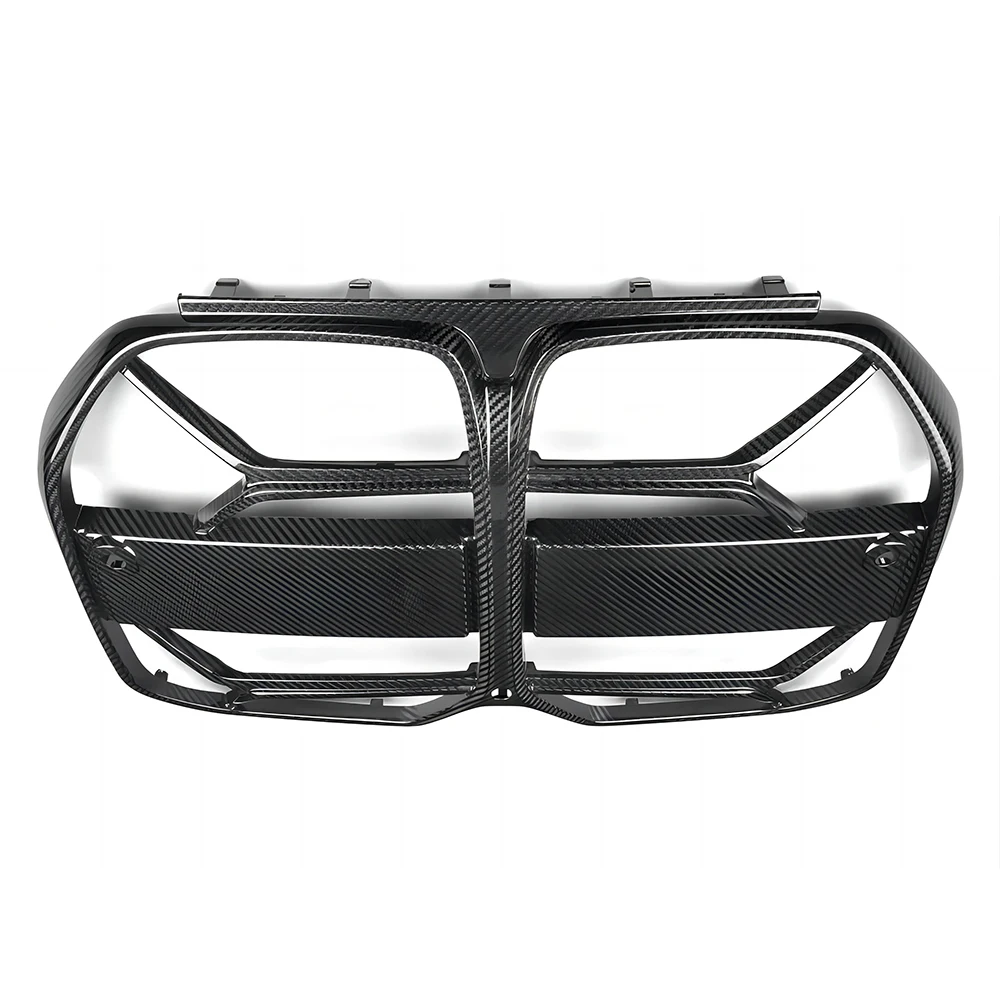 Dry Carbon Fiber Grill Front Bumper Double Slat Kidney CSL Style Grille For 21-23 BMW 4 Series G26 Gran Coupe 420i 430i M440i