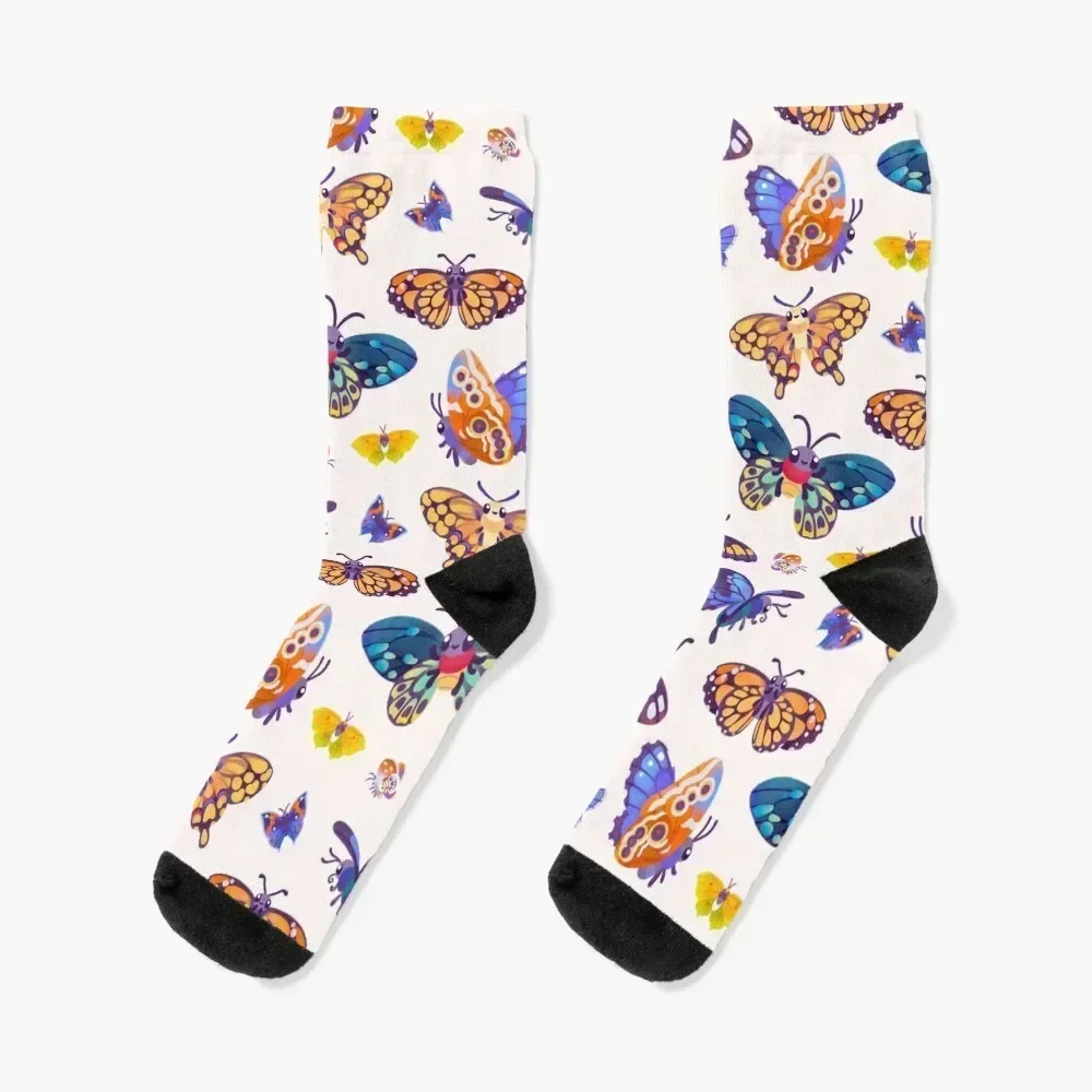 

Butterflies Day - bright Socks new year Climbing anti-slip kawaii Socks Woman Men's