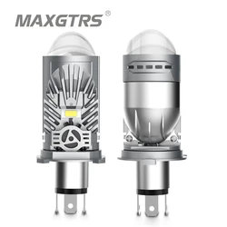 55W H4 LED Hi-lo Mini Projector Lens Headlight Bulb Kit Conversion For Car Motorcycles Clear Beam Pattern RHD LHD 12V Plug& Play