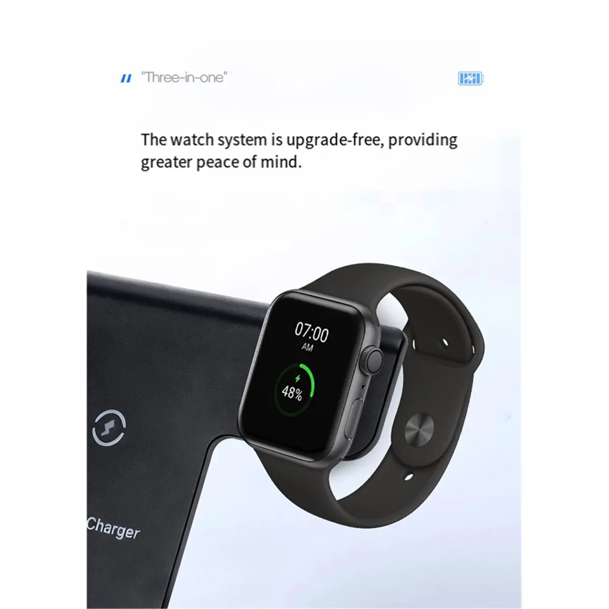 #03N Consumer Electronics,Foldable Wireless Charging Stand/Plate, Charging Station Base (Black)
