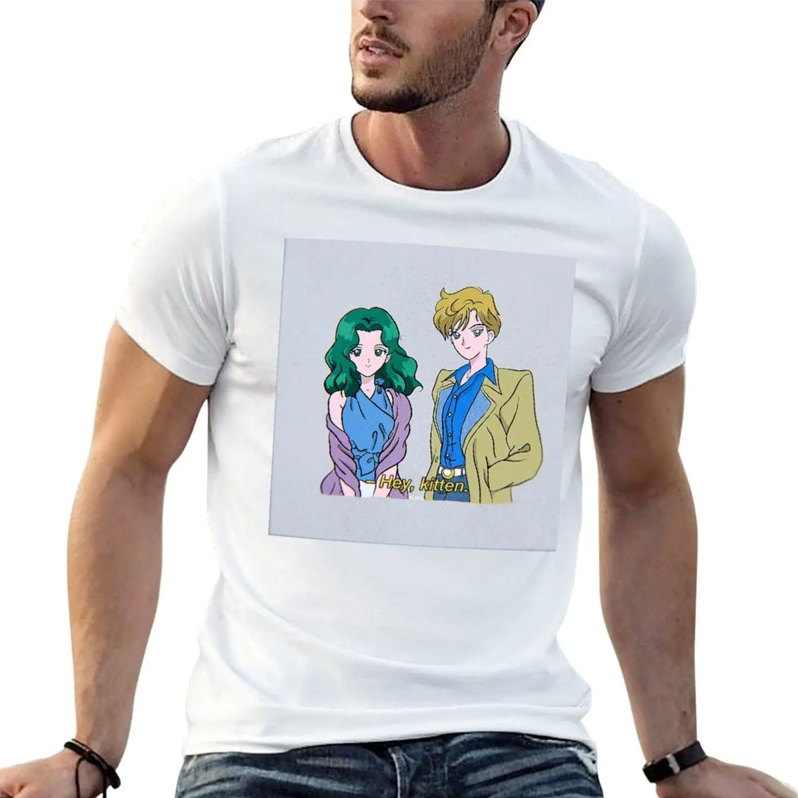 Michiru and Haruka T-Shirt heavyweights cute clothes cotton t shirt men