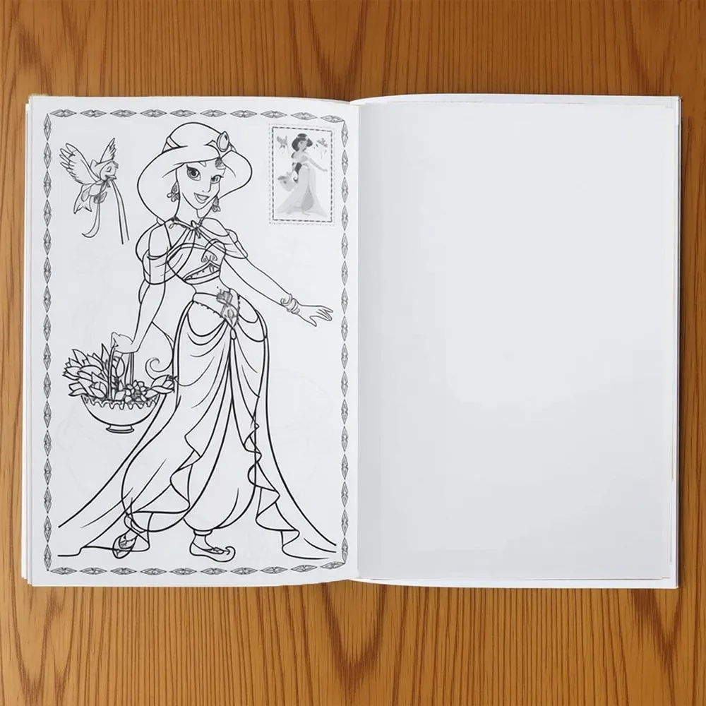 1pc Disney Cartoon Princess Coloring Book, Doodle Notebook, Featuring Snow White, Cinderella & Aurora，Drawing toys view 4